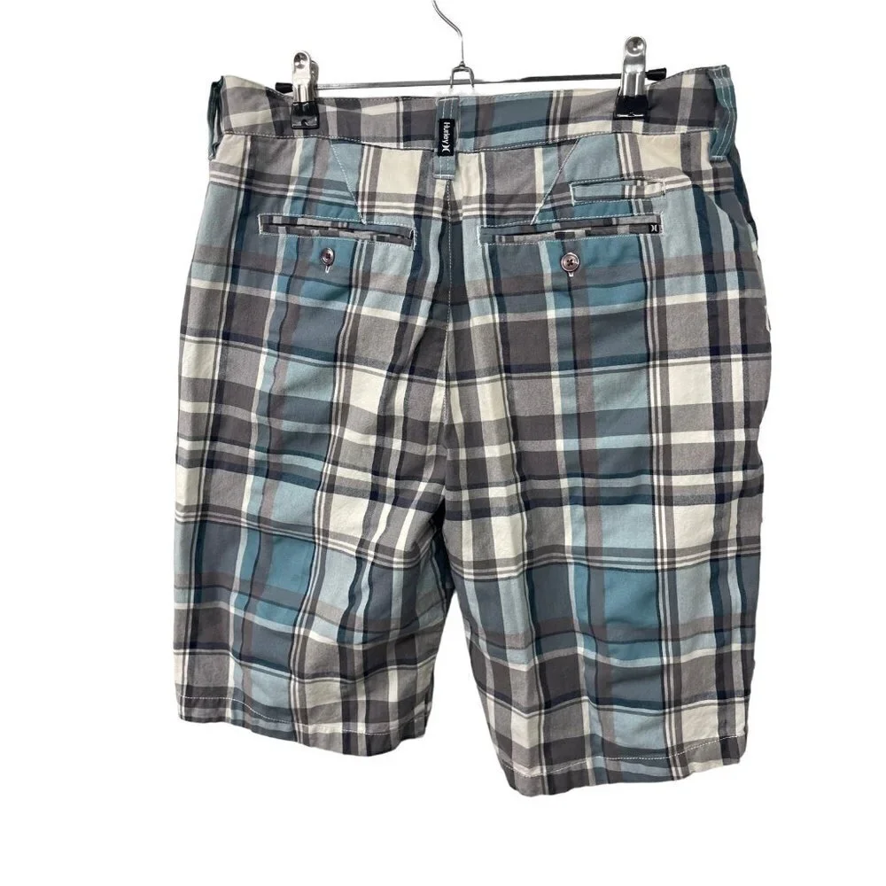 Hurley Buckle Plaid Chino Shorts Men’s Size 30 Waist